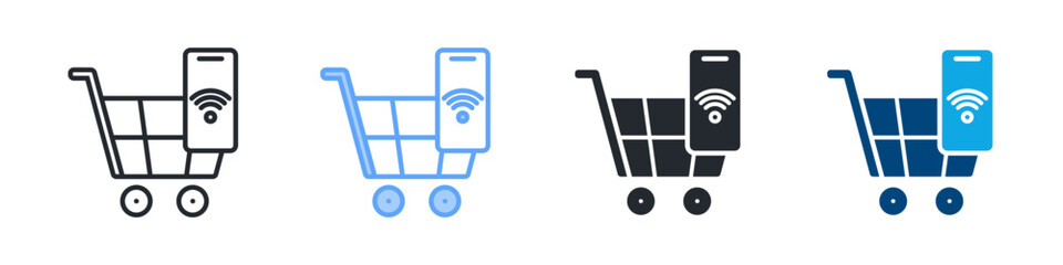 Ecommerce Icon Outline Style. Vector Illustration For Graphic Design