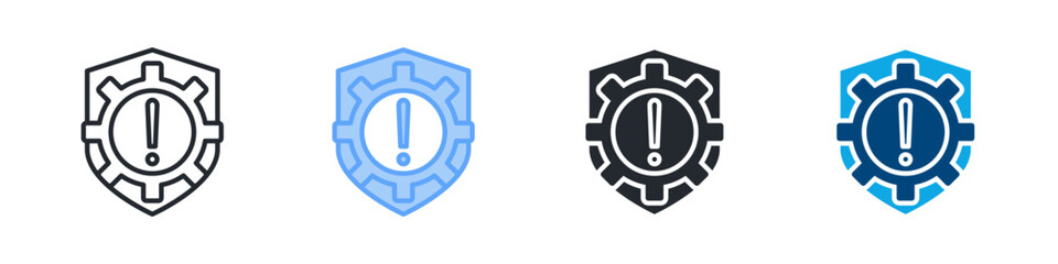 Risk Management Icon Outline Style. Vector Illustration For Graphic Design