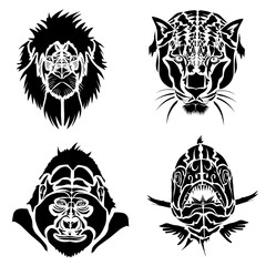 Animal Head Silhouette Collection