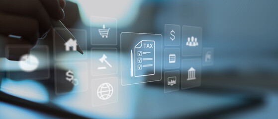 Digital Tax Filing and Financial Management Interface in Modern Business Environment.