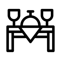 Dining table line icon