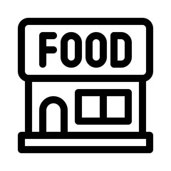 Restaurant Building line icon
