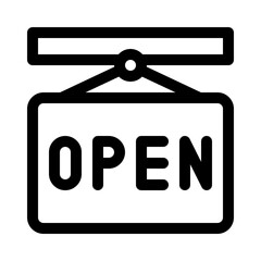 Open sign line icon