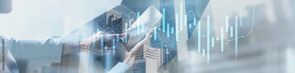 Poster modern financial analytics displayed on digital interface.