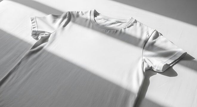 Simple White T-Shirt Mockup Minimalist Apparel Photography