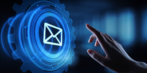 Email Newsletter Subscription Interface with Envelope and Message Icons.
