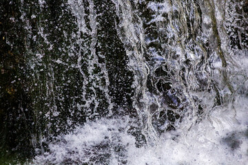 Artificial waterfall in the suburbs of Nizhny Tagil, Rush River, Staratel. Shooting at a short...
