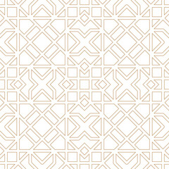 Geometric Thin Line Abstract Shape Seamless Pattern Elegant Decorative Design
