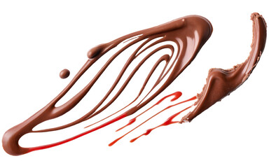 smooth, chocolate liquid smear on a transparent background