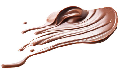 smooth, chocolate liquid smear on a transparent background