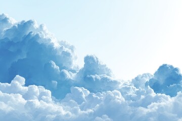 Fototapeta premium Vast, fluffy clouds fill the sky