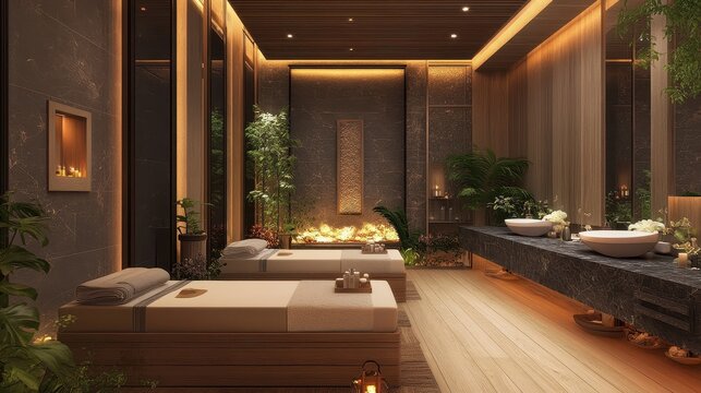 a calming spa environment combined with aromatherapy and massage techniques soothes the nervous system, promoting mental clarity and emotional well being.
