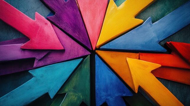 Colorful arrows pointing in different directions
