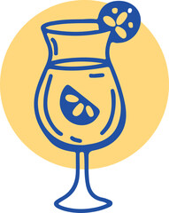 Restaurant alcoholic drink Line art	
