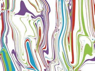Colorful abstract swirling liquid in vibrant shades of purple, green, blue and red