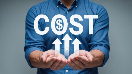Rising costs presented in cupped hands.