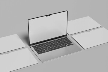 Laptop Screen Website Blank Mockup