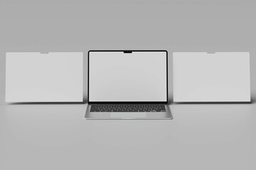 Laptop Screen Website Blank Mockup