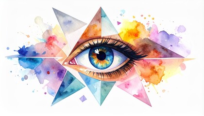 Beautiful human eye vector illustration: a colorful floral design with an iris and elegant eyelashes, perfect for fashion and nature-inspired art