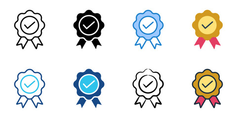  Trustworthiness icon set multiple style collection 
