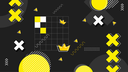 Flat design abstract Memphis background with colorful shapes