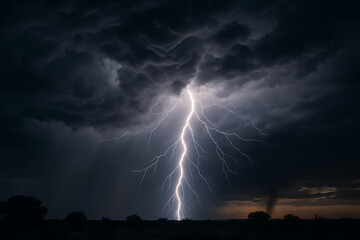 lightning over the city