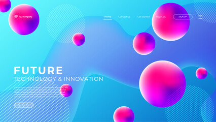 Landing page luxury design background template