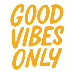 GOOD VIBES ONLY – Typography T-shirt Design
