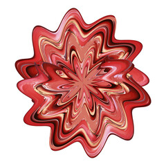red snowflake on white