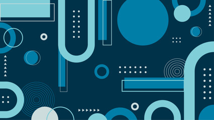 Obraz premium Abstract Geometric Pattern with Blue Background