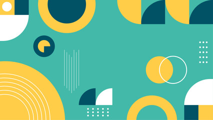 Abstract Geometric Pattern with Green Background