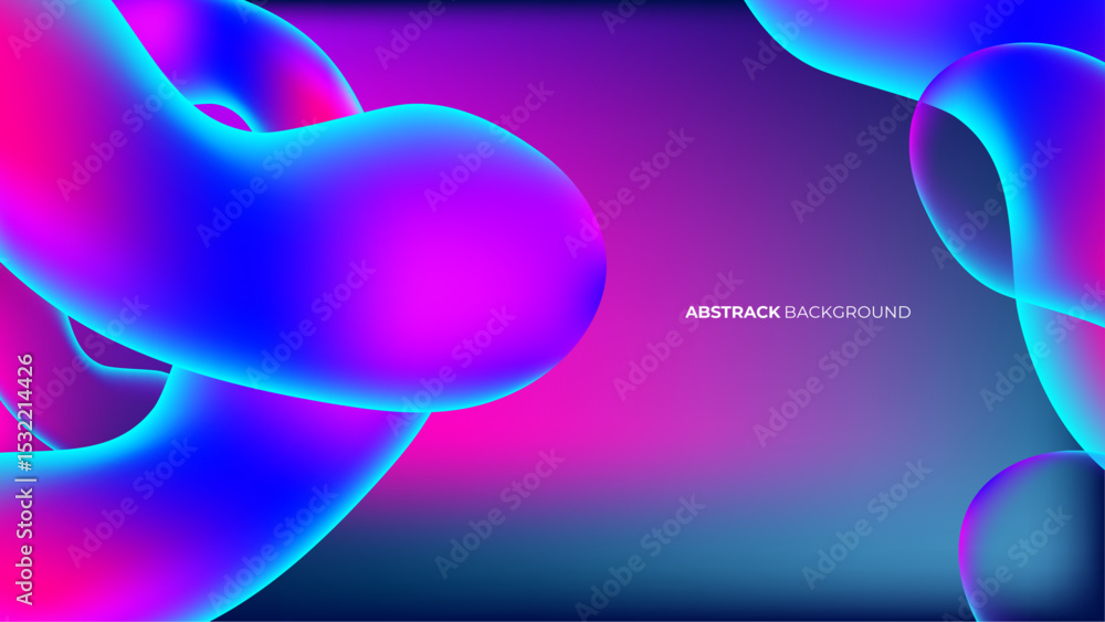 Poster gradient liquid abstract background design