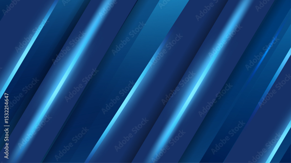 Poster blue shapes vector simple design background