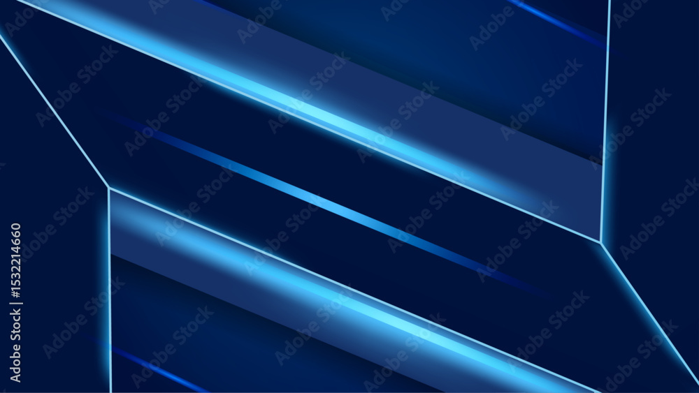 Poster blue shapes vector simple design background