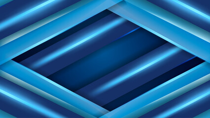 Fototapeta premium Abstract modern blue theme background design