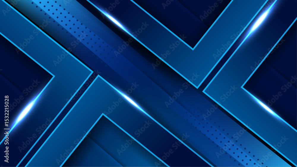 Poster gradient blue abstract shape background design