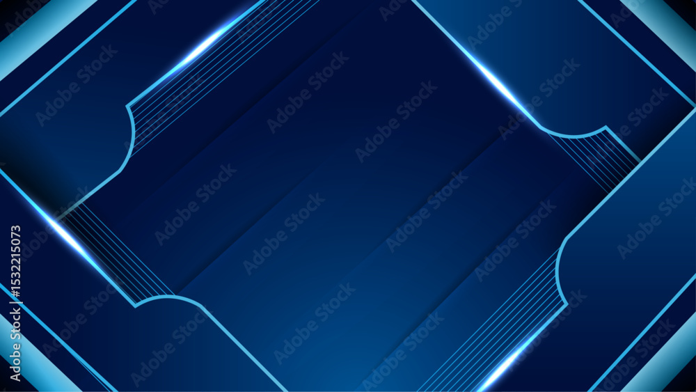 Poster gradient blue abstract shape background design