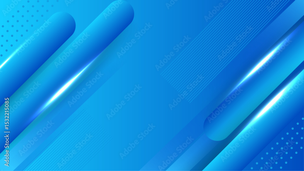 Poster gradient blue abstract shape background design