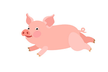 vector cartoon animal isolated on transparent background. Flat style