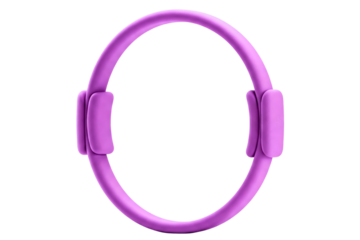 Purple pilates ring for exercise isolated on a transparent background