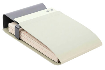 Stack of Envelopes and Papers isolated on a transparent background