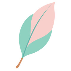 Obraz premium pastel colored magnolia leaf illustration