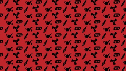 Vector seamless car automobiles parts pattern