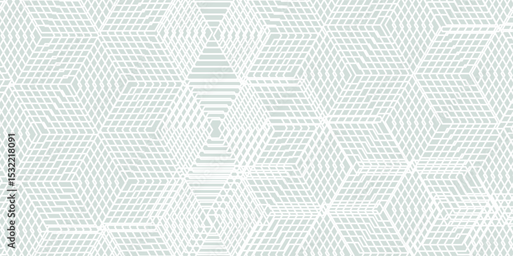 Aufkleber geometric fine abstract hexagonal background. seamless modern blue and white pattern.vector eps 10