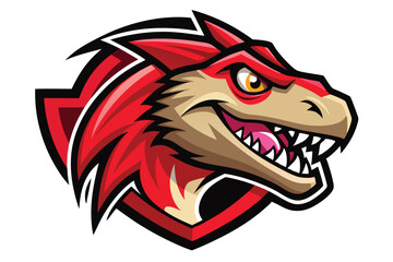 Raptor head mascot logo vector elements, raptor cartoon face clipart illustration.