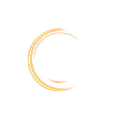PNG Dynamic Light Ring with Golden Swirl Effect and Transparent Background for Energy, Magic or Highlight Element