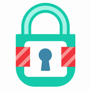 HTTPS Lock Vector Illustration | Generative AI and Linocut Silhouette Design
