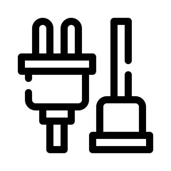 Plug line icon