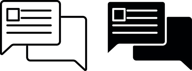 Chat message icon. chatting icons.