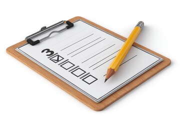 Clipboard with checklist and pencil (2)